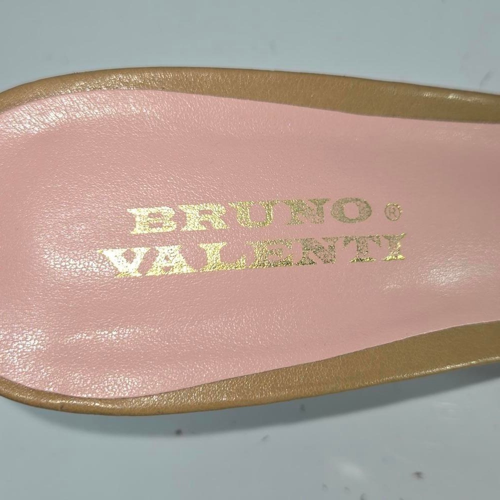 Bruno Valenti Women's Tan Leather Ankle Strap Heels Square Toe Stiletto Size 9M - Picture 7 of 11